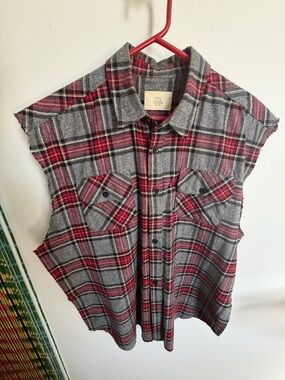 Vintage Fog cutoff Flannel Shirt